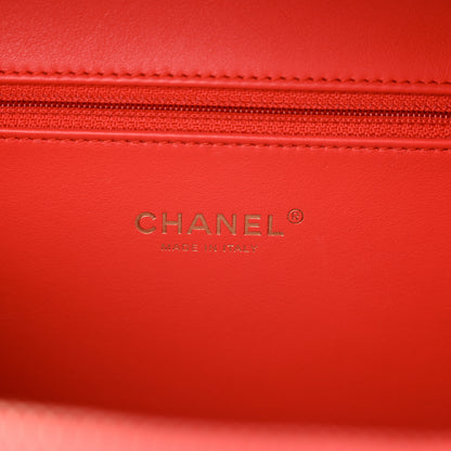 Chanel Caviar Quilted Large CC Filigree Vanity Case Red 7 of 13