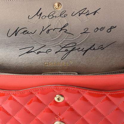 Chanel Patent Quilted Medium Mobile Art Double Flap Red 10 of 11