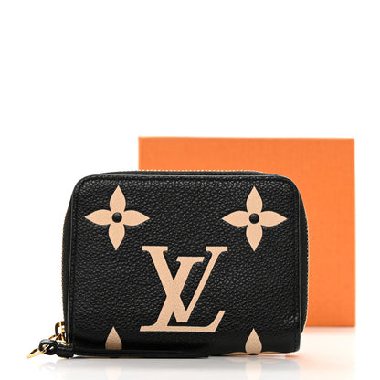 Louis Vuitton Empreinte Monogram Giant Zippy Coin Purse Black Beige 8 of 8