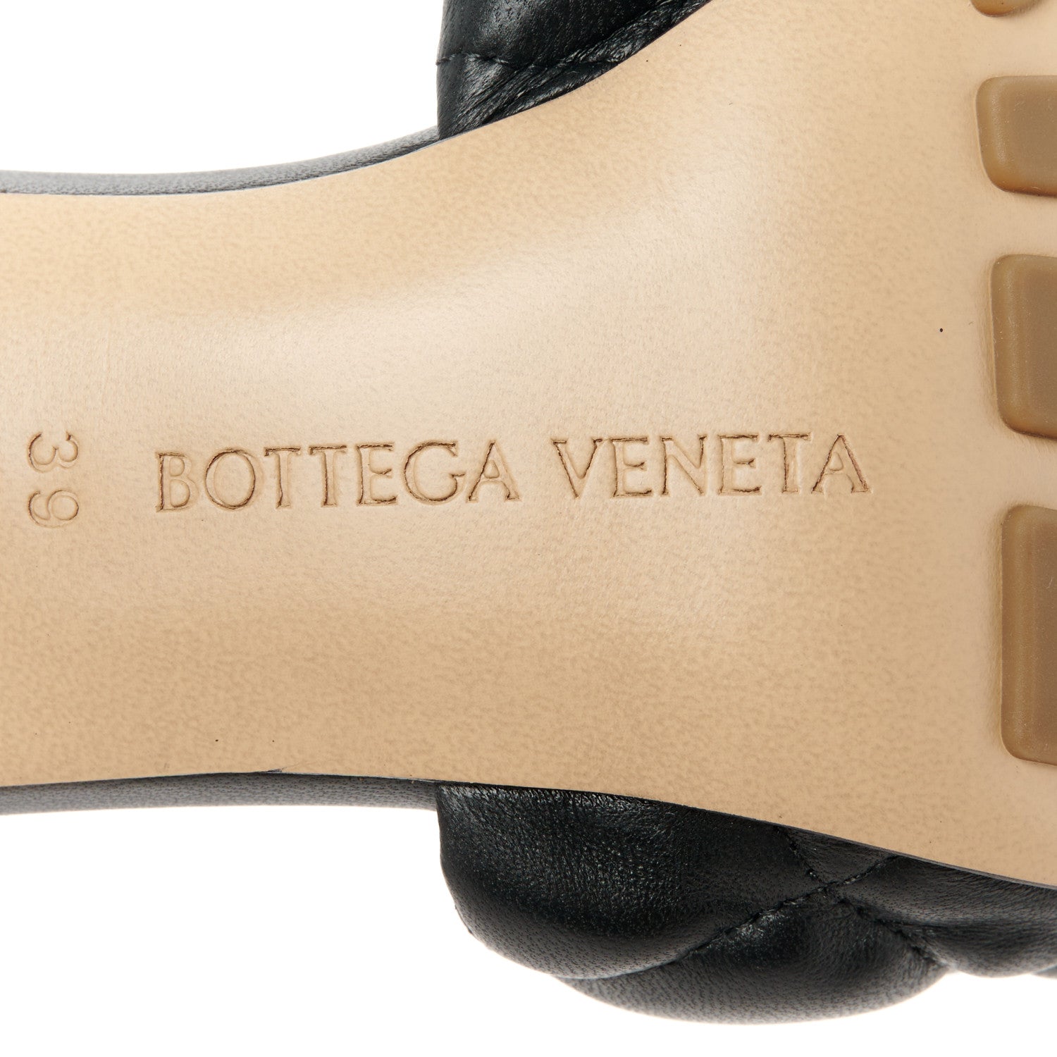 Bottega Veneta Nappa Matelasse Padded Mule Sandals 39 Black 7 of 8
