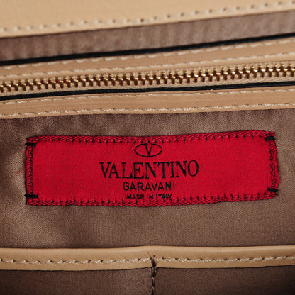 Valentino Garavani Vitello Large Rockstud Flap Satchel Poudre 6 of 8