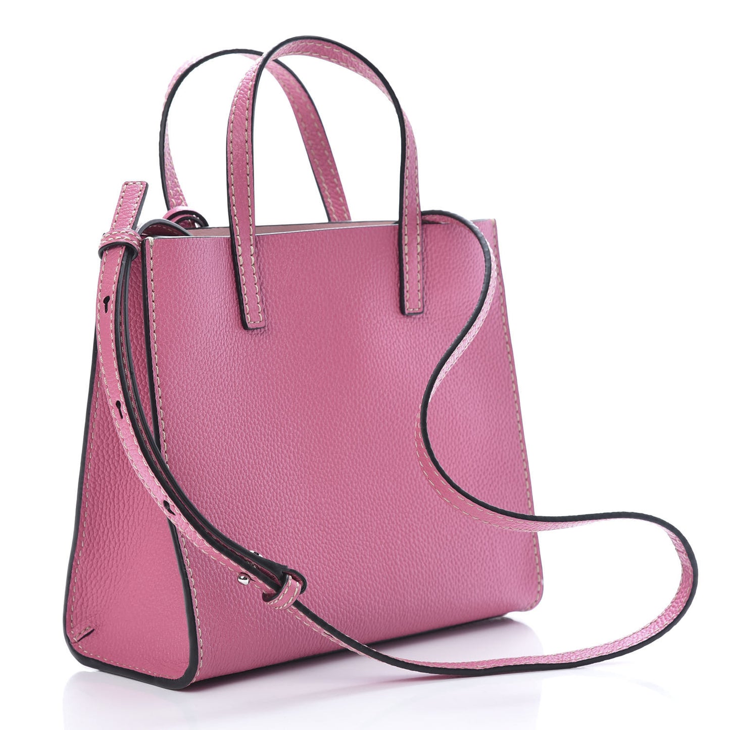 Grained Calfskin Mini Grind Tote Pink
