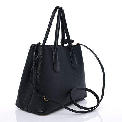 Prada Saffiano Cuir Small Double Bag Black Mughetto 3 of 8