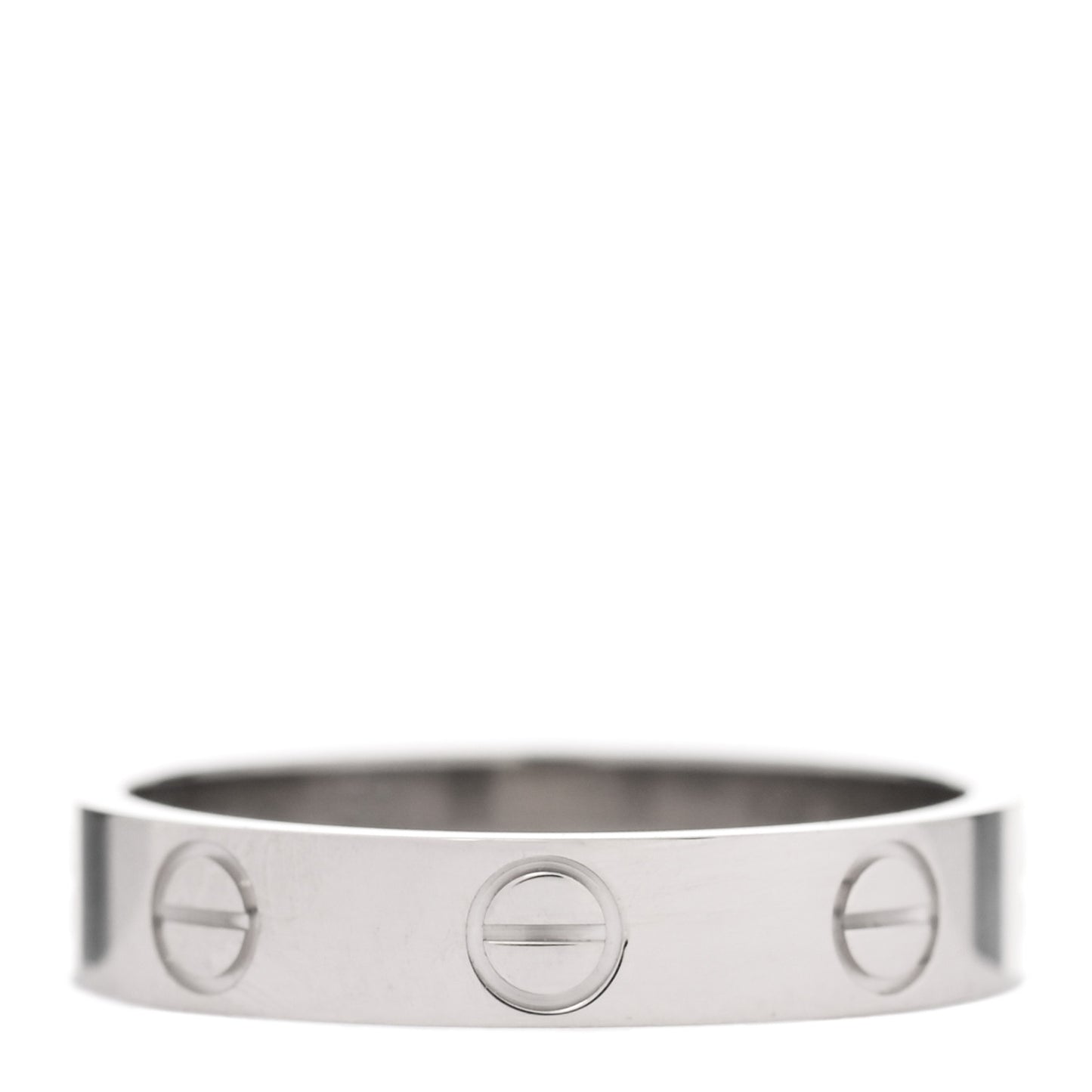 18K White Gold 3.5mm LOVE Wedding Band Ring 50 5.25
