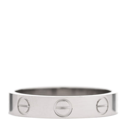 Cartier 18K White Gold 3.5mm LOVE Wedding Band Ring 50 5.25 1 of 5