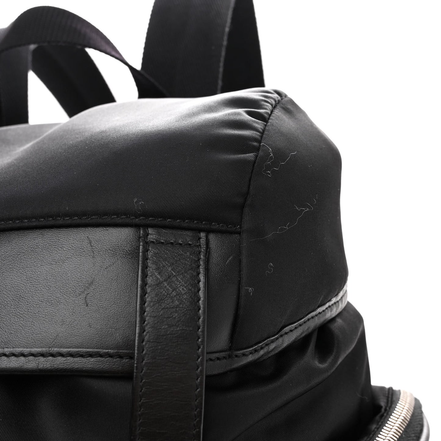 Nylon City Fold Up Backpack Black