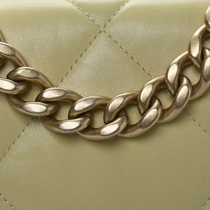 Chanel Lambskin Quilted Medium Chanel 19 Flap Yellow 8 of 13