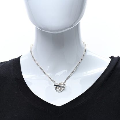 Gucci Sterling Silver Interlocking G Brit Toggle Necklace 3 of 4