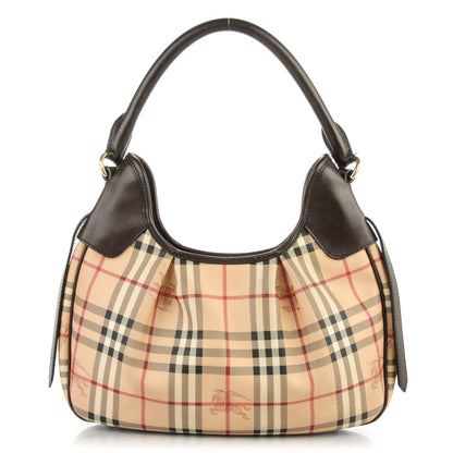 Burberry Haymarket Check Small Brooklyn Hobo Brown 1 of 11
