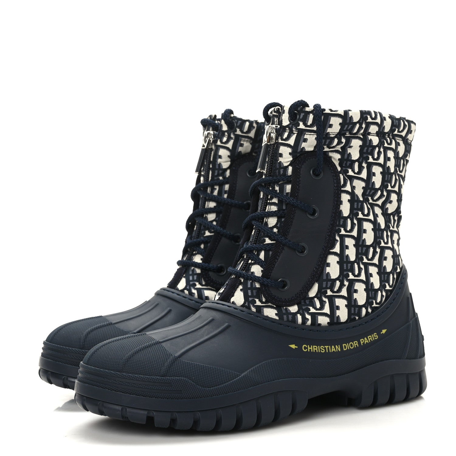Christian Dior Oblique Nylon D-Venture Boots 39.5 Deep Blue 3 of 7