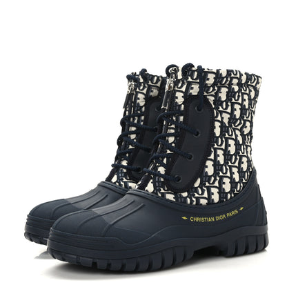 Christian Dior Oblique Nylon D-Venture Boots 39.5 Deep Blue 3 of 7