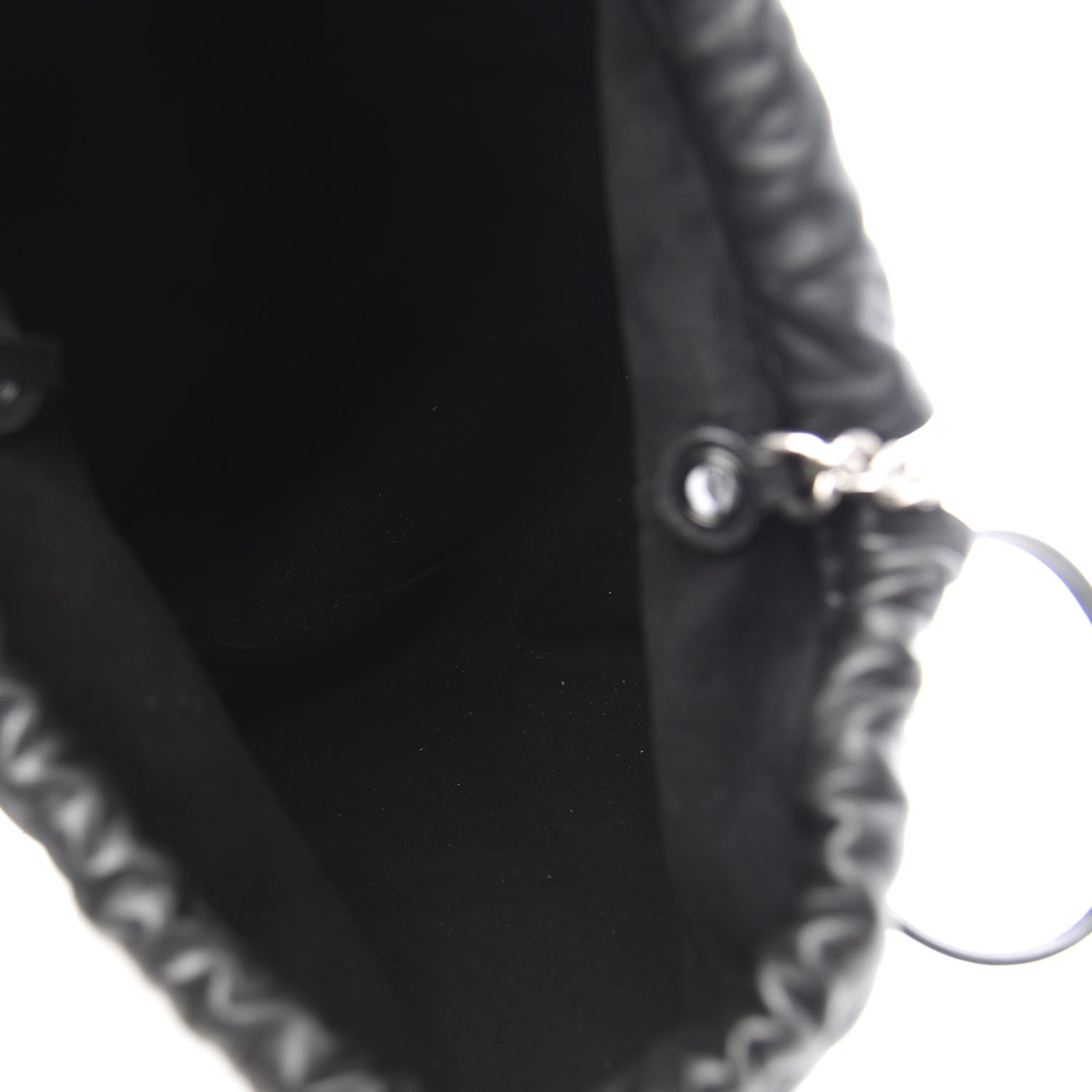 Saint Laurent Lambskin Teddy Drawstring Bag Black 5 of 13