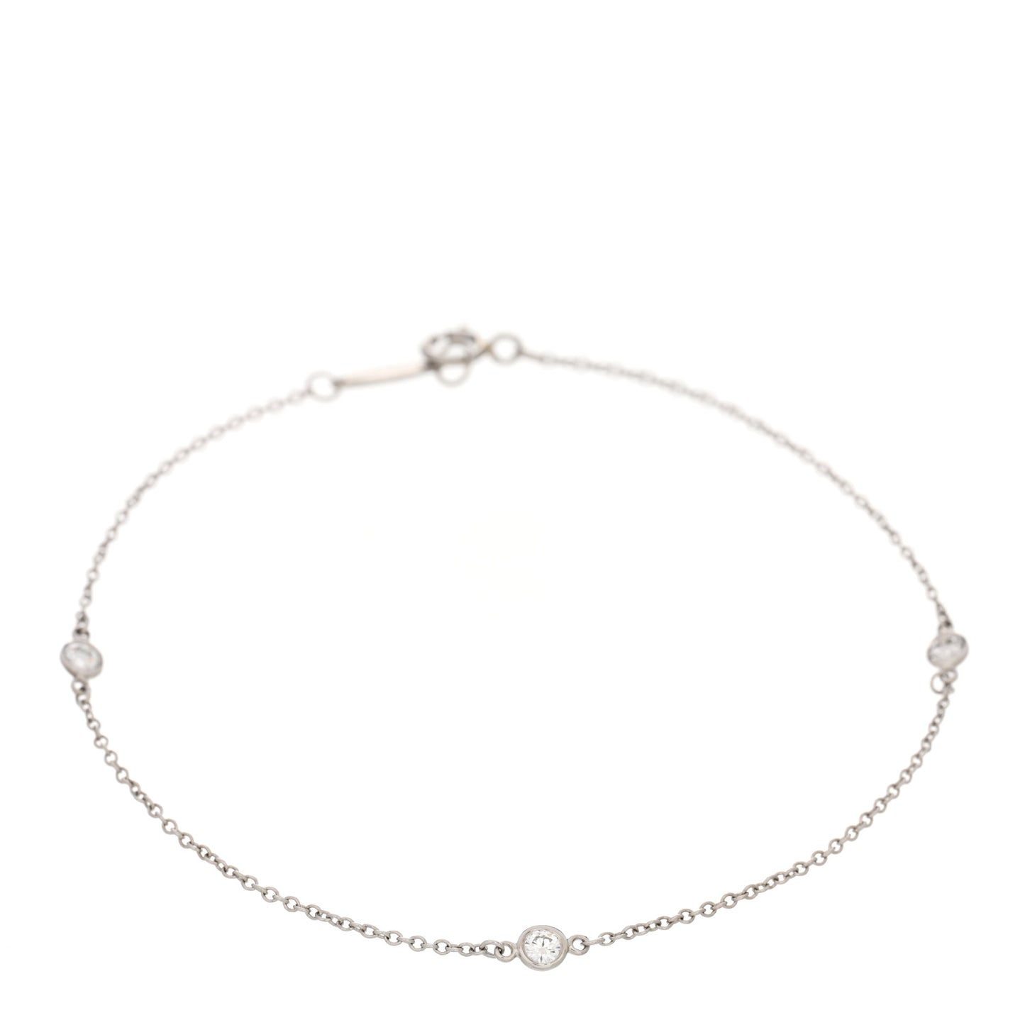 Platinum Diamond .15ctw Elsa Peretti Diamonds by the Yard Station Bracelet