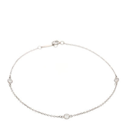 Tiffany Platinum Diamond .15ctw Elsa Peretti Diamonds by the Yard Station Bracelet 1 of 3