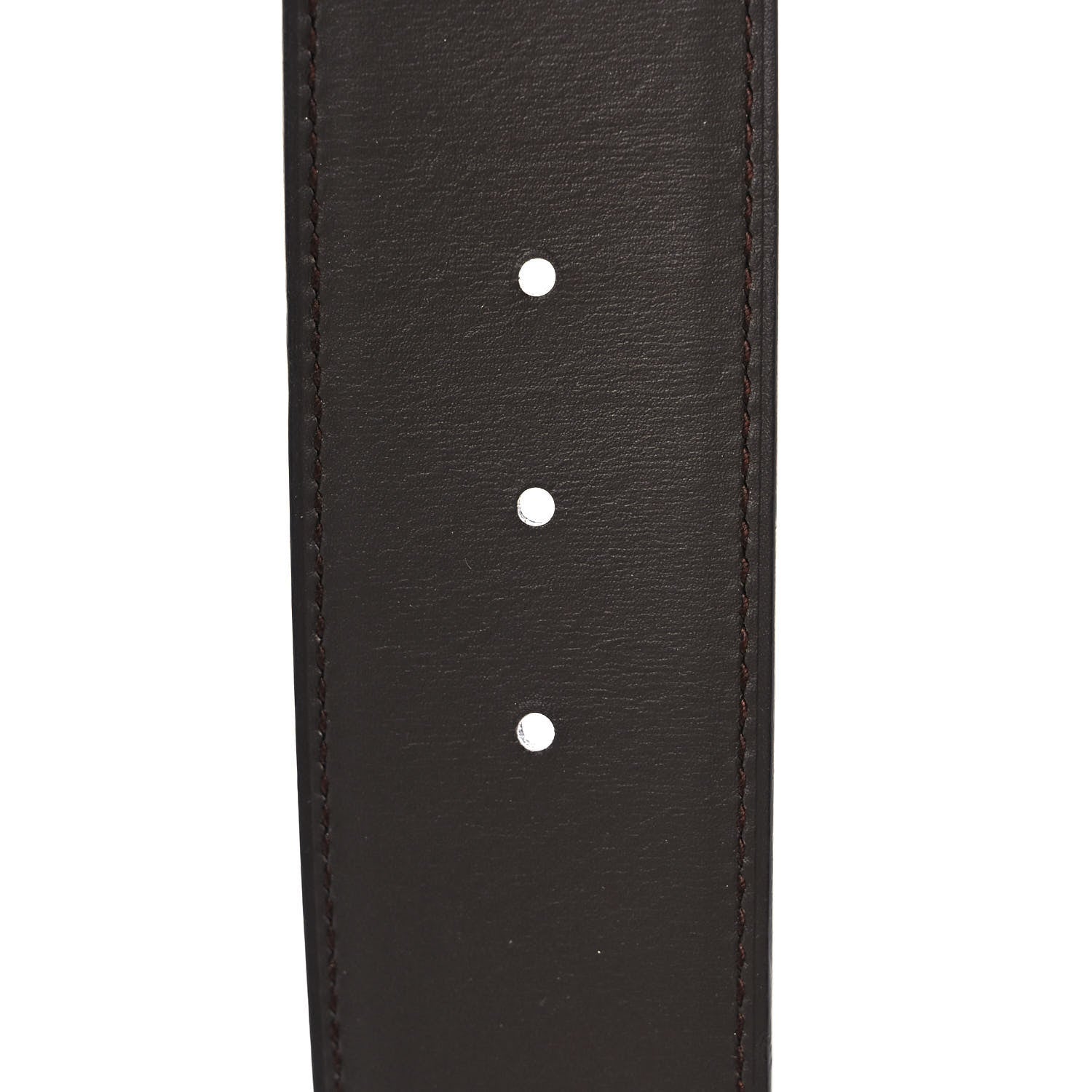 Hermes Box Tadelakt 42mm Constance 2 H Belt 100 Black Chocolate 3 of 5