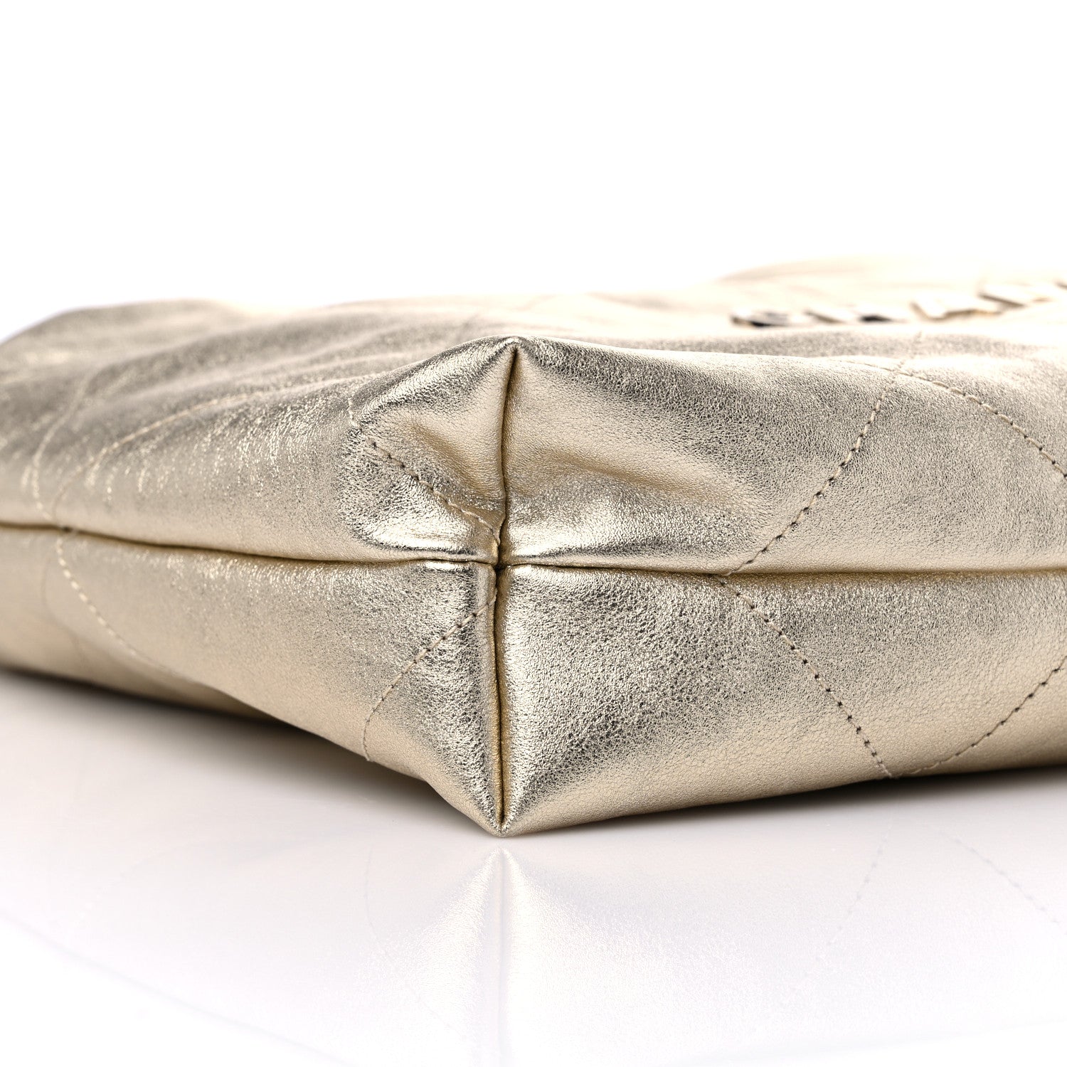 Chanel Metallic Calfskin Quilted Chanel 22 Golden 9 of 10