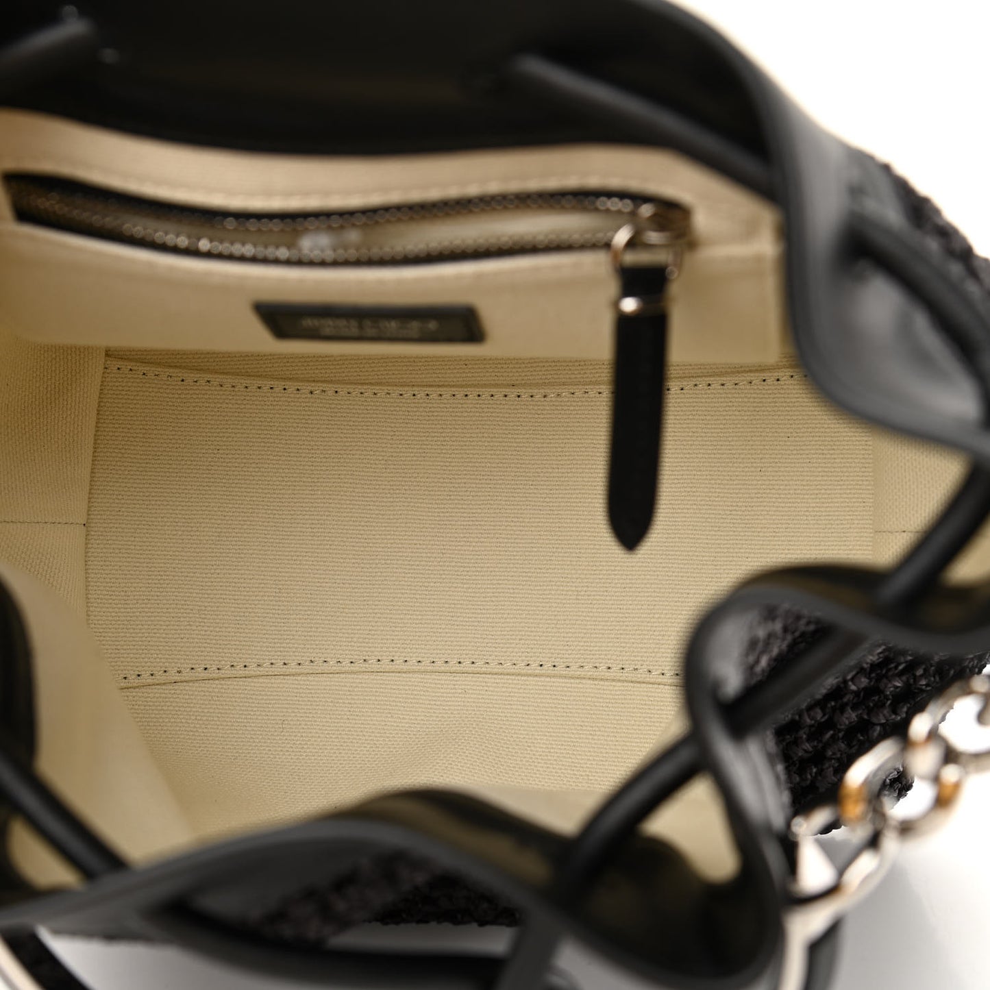 Raffia Net Bon Bon Bag Black