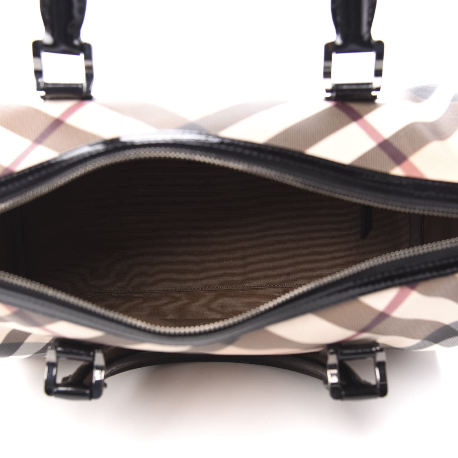 Burberry Nova Check Small Chester Bowling Bag Black 5 of 11