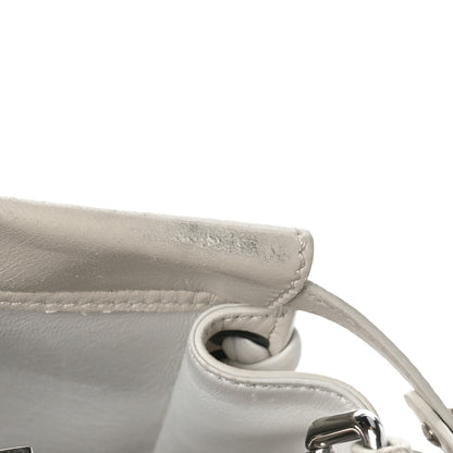 Fendi Nappa Lace Up Mini Peekaboo Iconic Satchel Bianco Carta 12 of 22