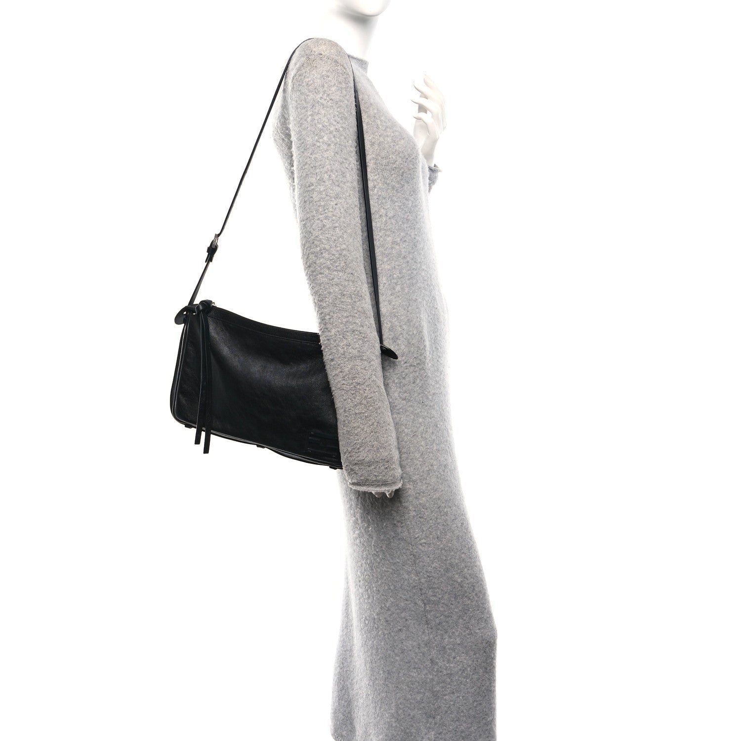 Fendi Vitello Medium Simply Fendi Shoulder Bag Black 2 of 10