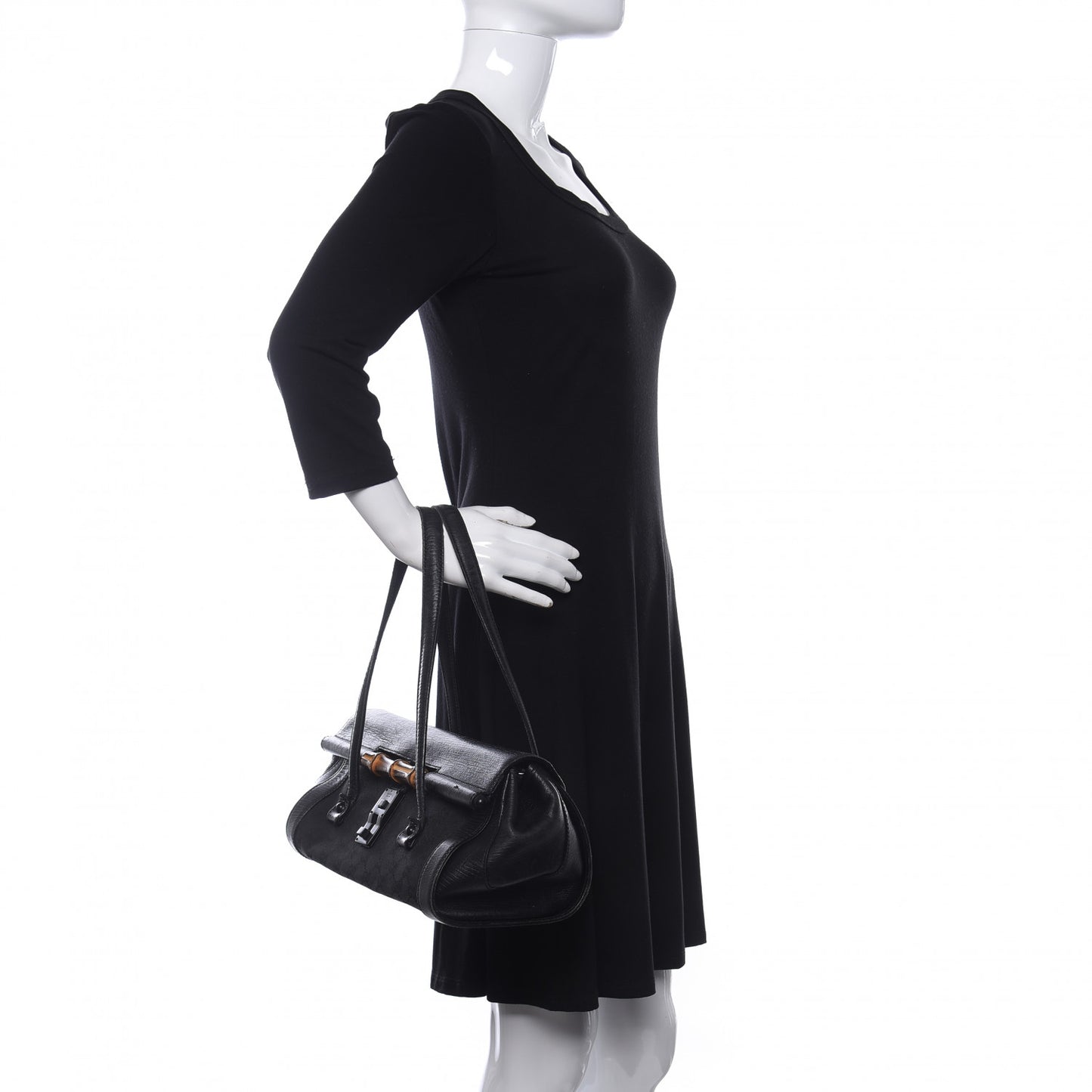 Monogram Bamboo Bullet Bag Black