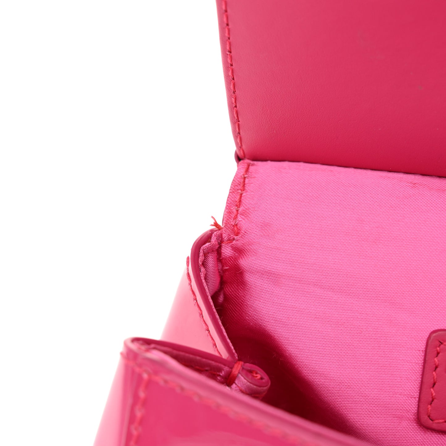 Patent Mini DG Girls Miss Sicily Satchel Dark Pink