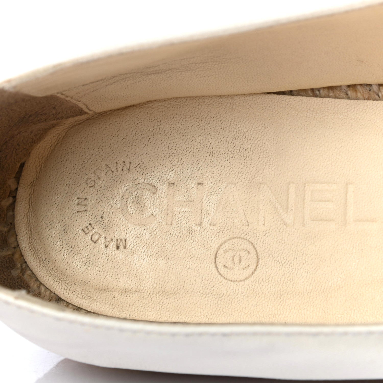 Chanel Lambskin CC Espadrilles 37 White Black 6 of 11