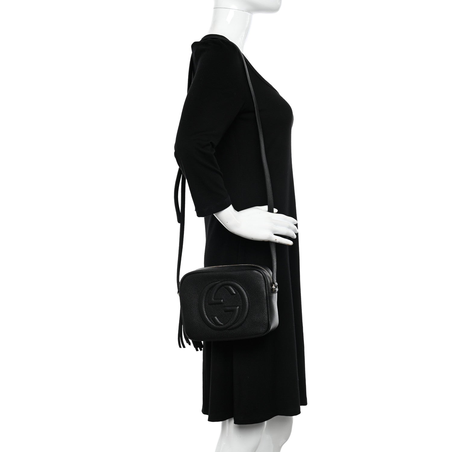 Gucci Pebbled Calfskin Small Soho Disco Bag Black 2 of 11