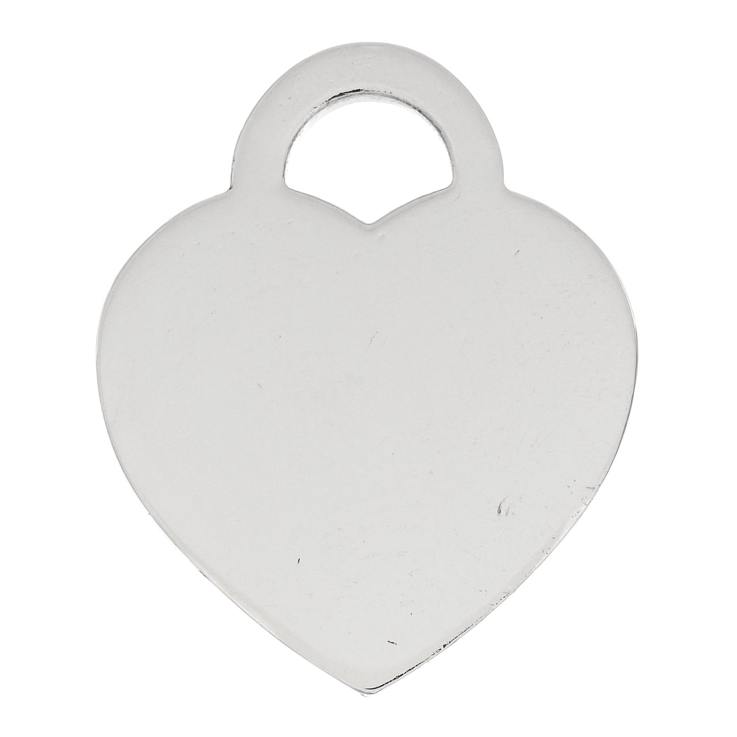 Sterling Silver Heart Tag Charm