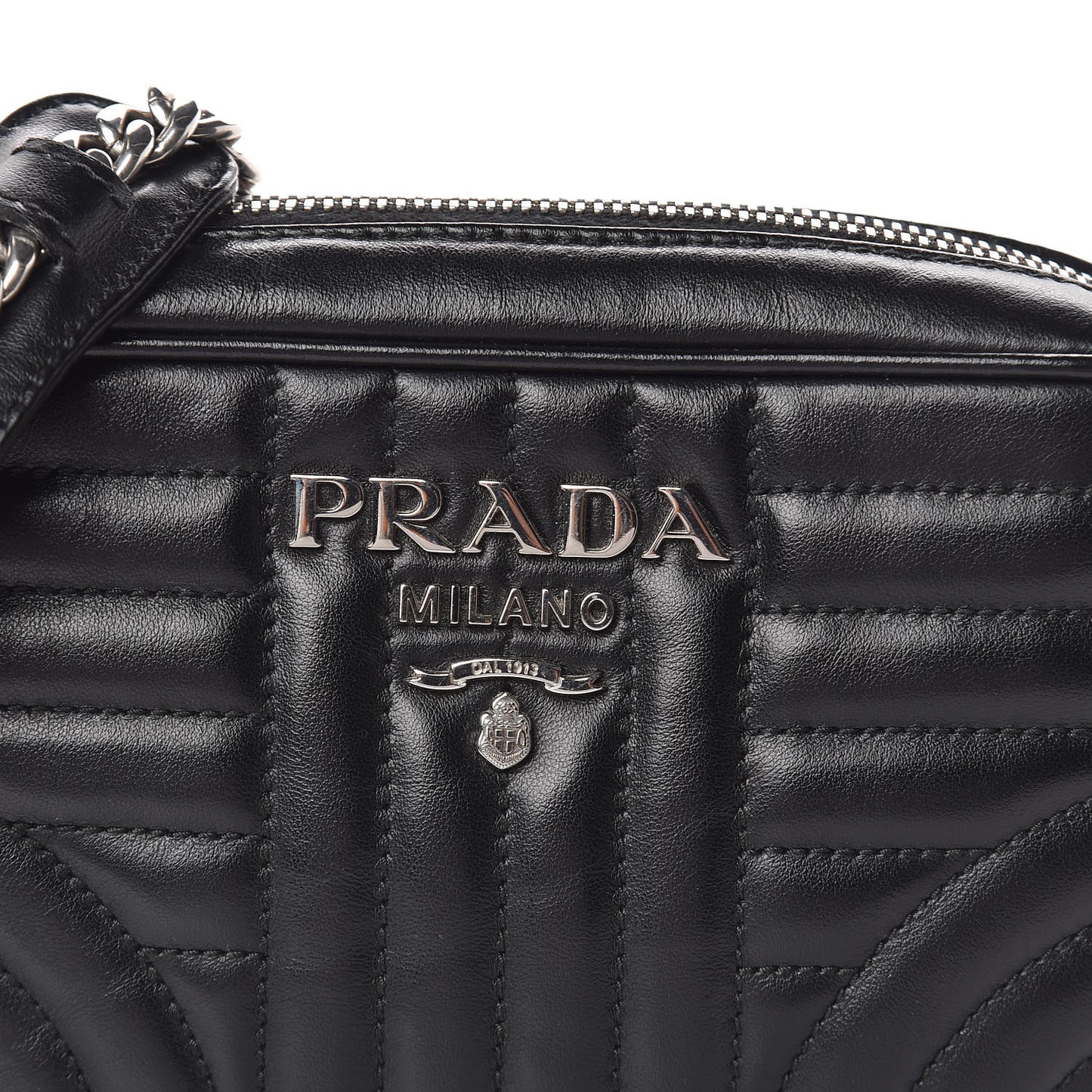 Soft Calfskin Diagramme Crossbody Bag Black