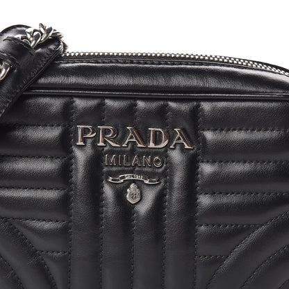 Prada Soft Calfskin Diagramme Crossbody Bag Black 9 of 9