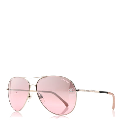 Chanel Aviator CC Sunglasses 4189-T-Q Pink 1 of 8