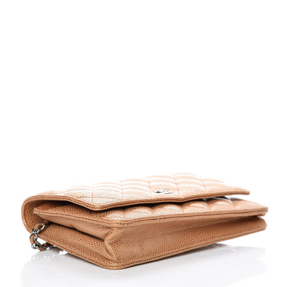 Chanel Metallic Caviar Quilted Wallet On Chain WOC Copper 4 of 11