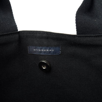 Burberry Canvas Logo Tote Black White 8 of 9