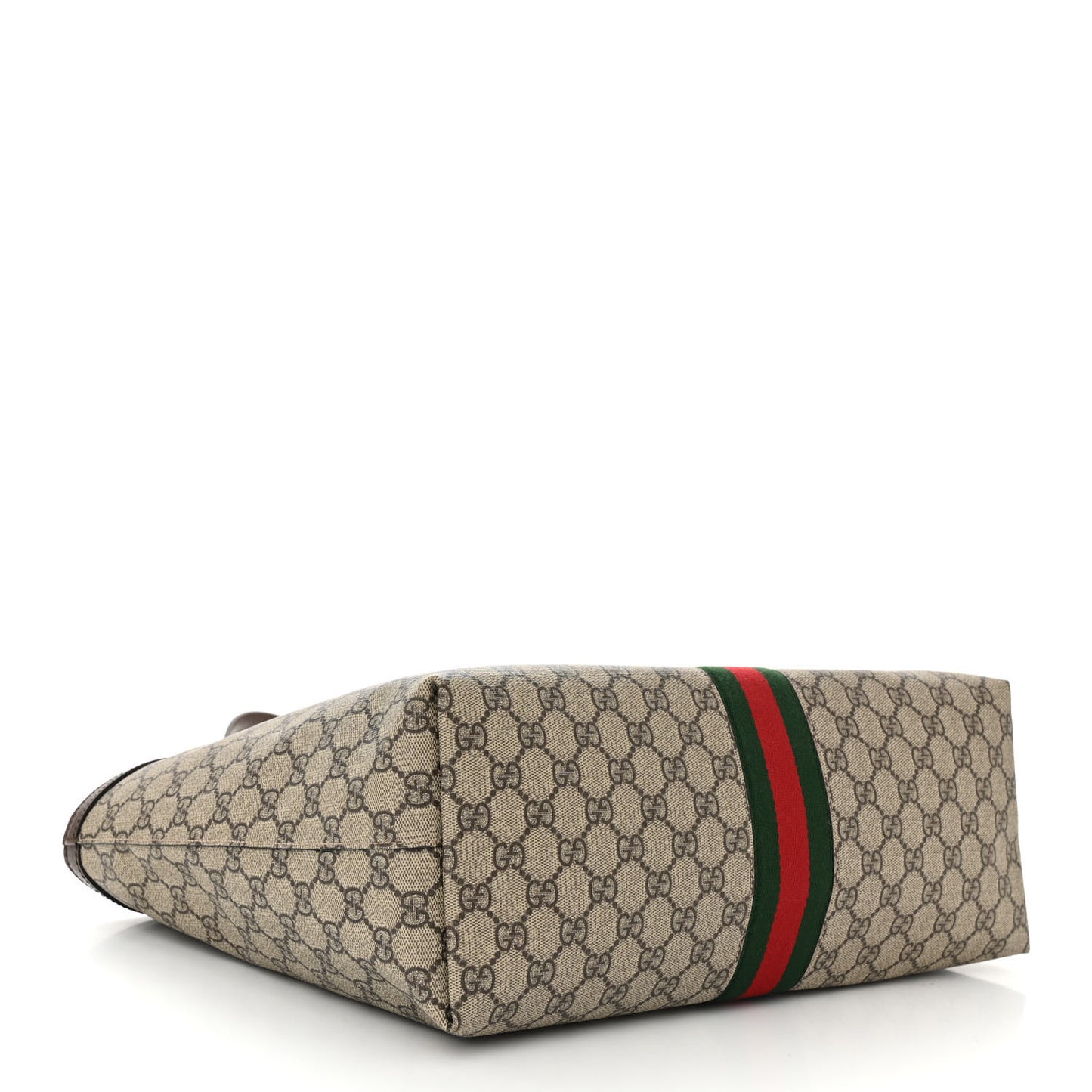 GG Supreme Monogram Medium Ophidia Shopping Tote Brown