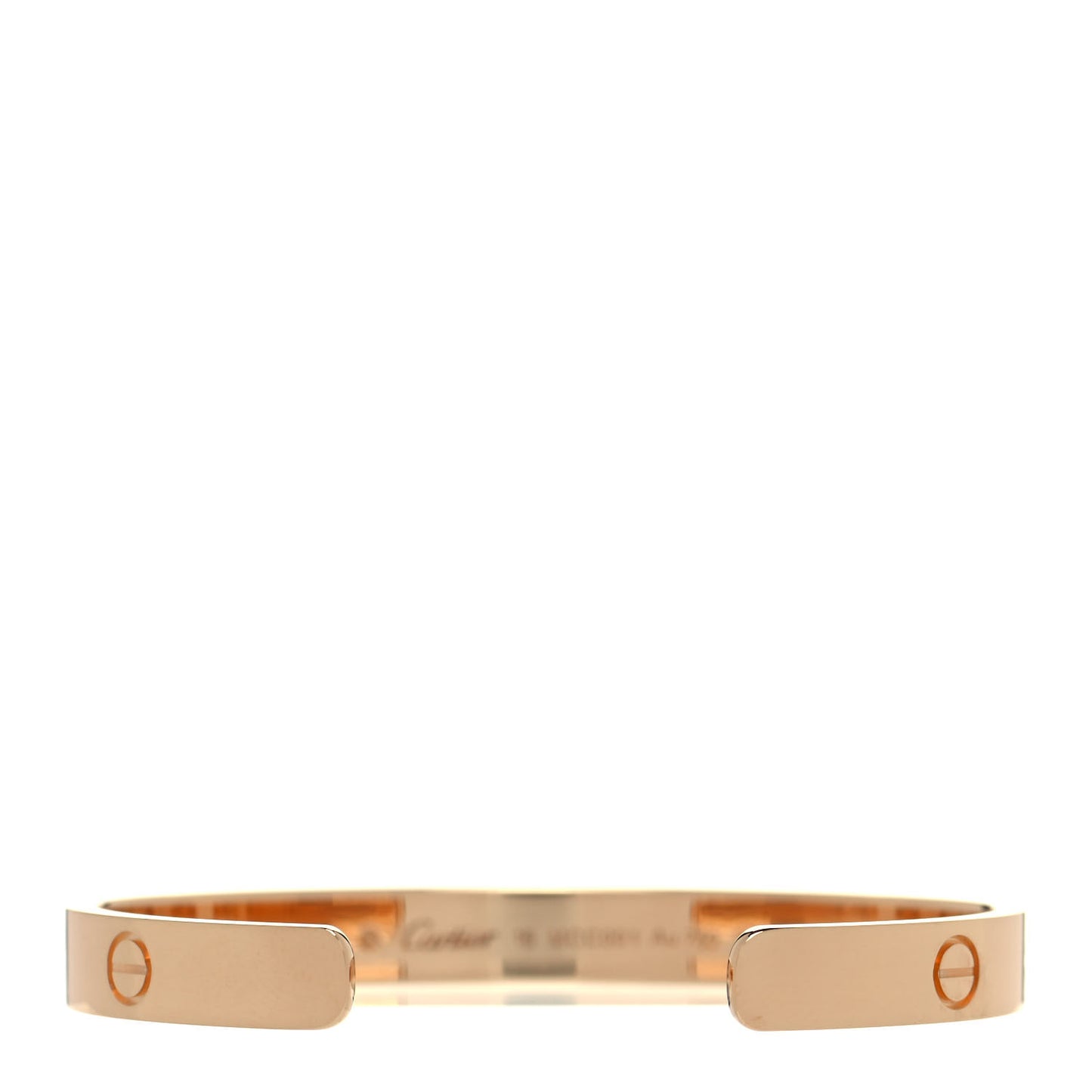 18K Yellow Gold LOVE Cuff Bracelet 16