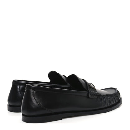Saint Laurent Calfskin Penny Loafers 39 Black 5 of 10