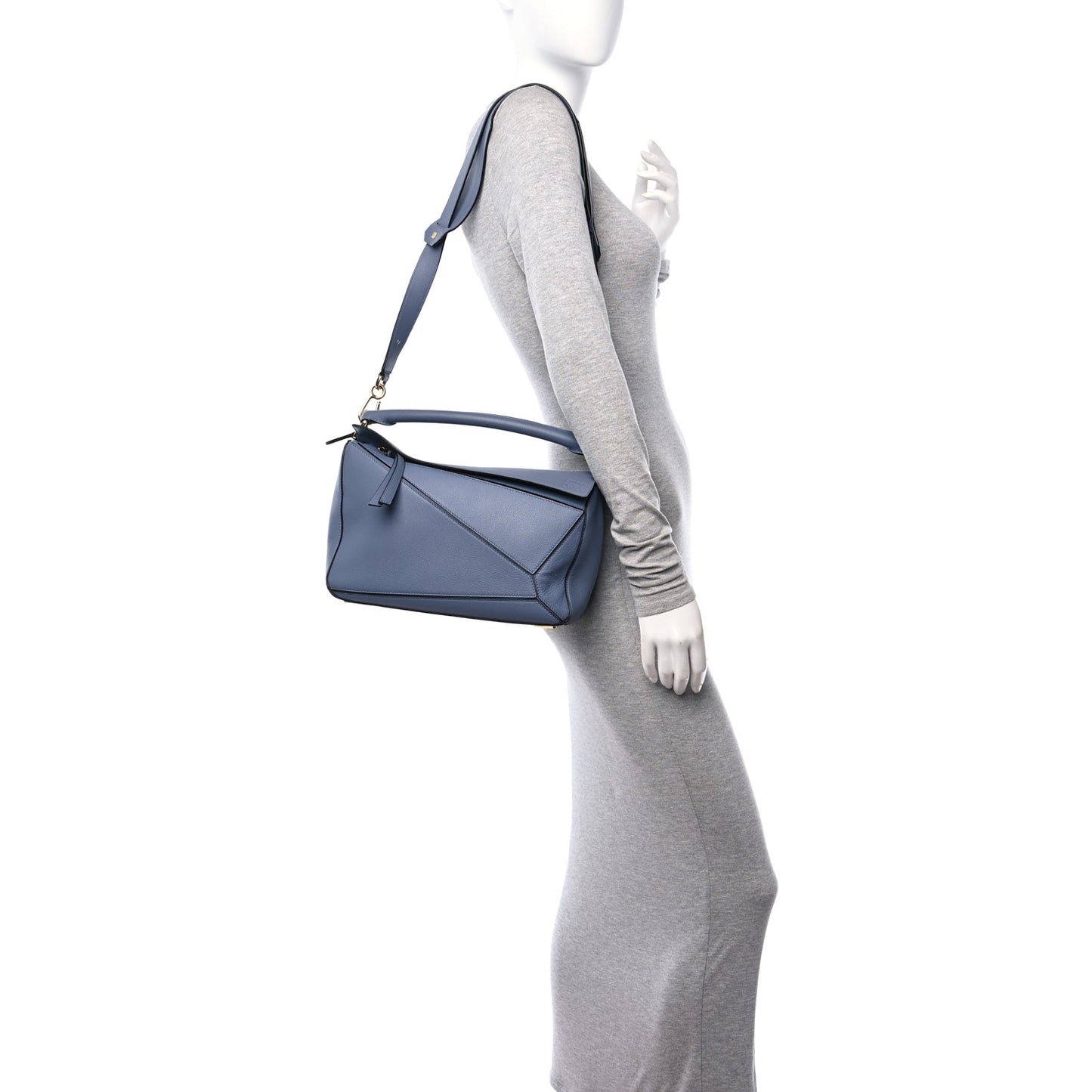 Calfskin Medium Puzzle Bag Blue