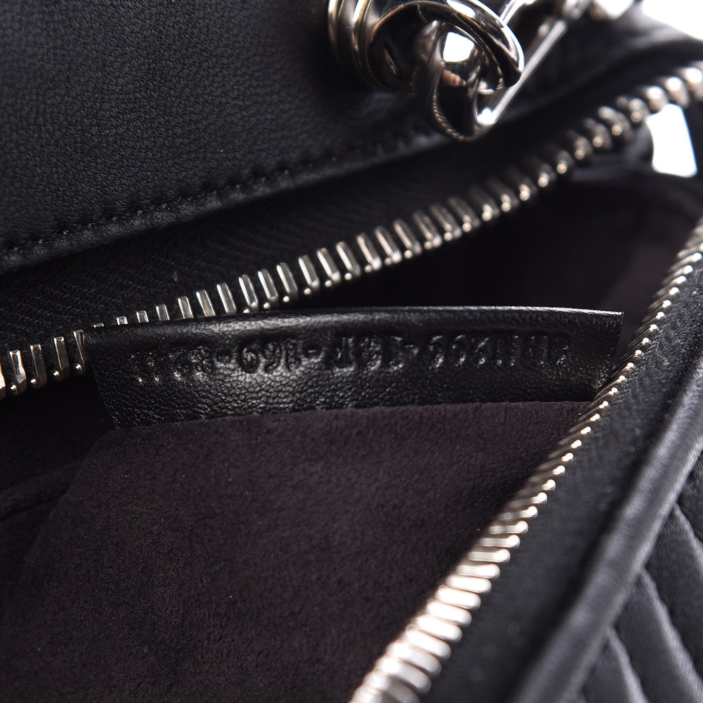Shiny Nappa Trapuntata Small DotCom Click Top Handle Chain Satchel Black