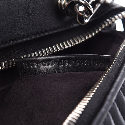 Fendi Shiny Nappa Trapuntata Small DotCom Click Top Handle Chain Satchel Black 9 of 13