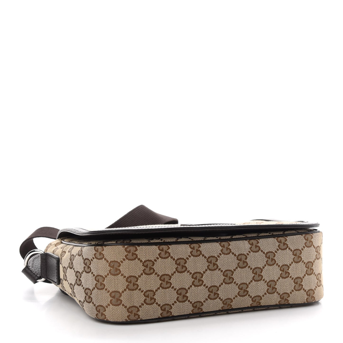 Monogram Flap Messenger Bag Beige Dark Brown