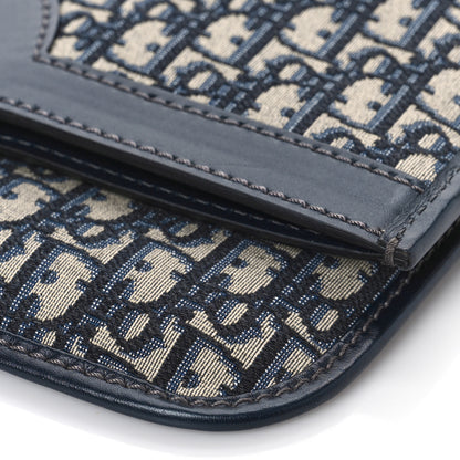 Christian Dior Oblique Fold Over Clutch Blue 9 of 10