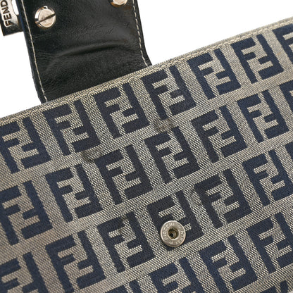 Fendi Zucchino Forever Continental Wallet Navy 9 of 11