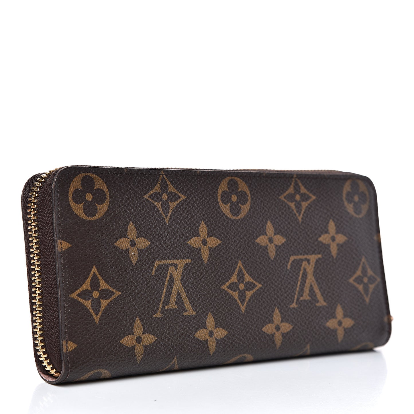 Monogram Clemence Wallet Rose Ballerine