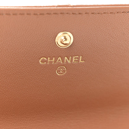 Chanel Lambskin Quilted Chanel 19 Flap Wallet Brown 6 of 8