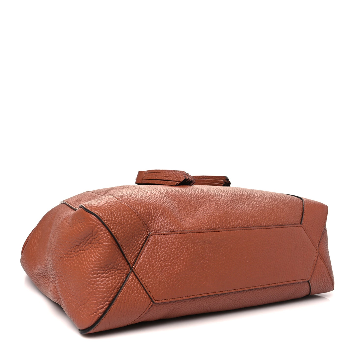 Heavy Grain Calfskin Millie Tote Chestnut