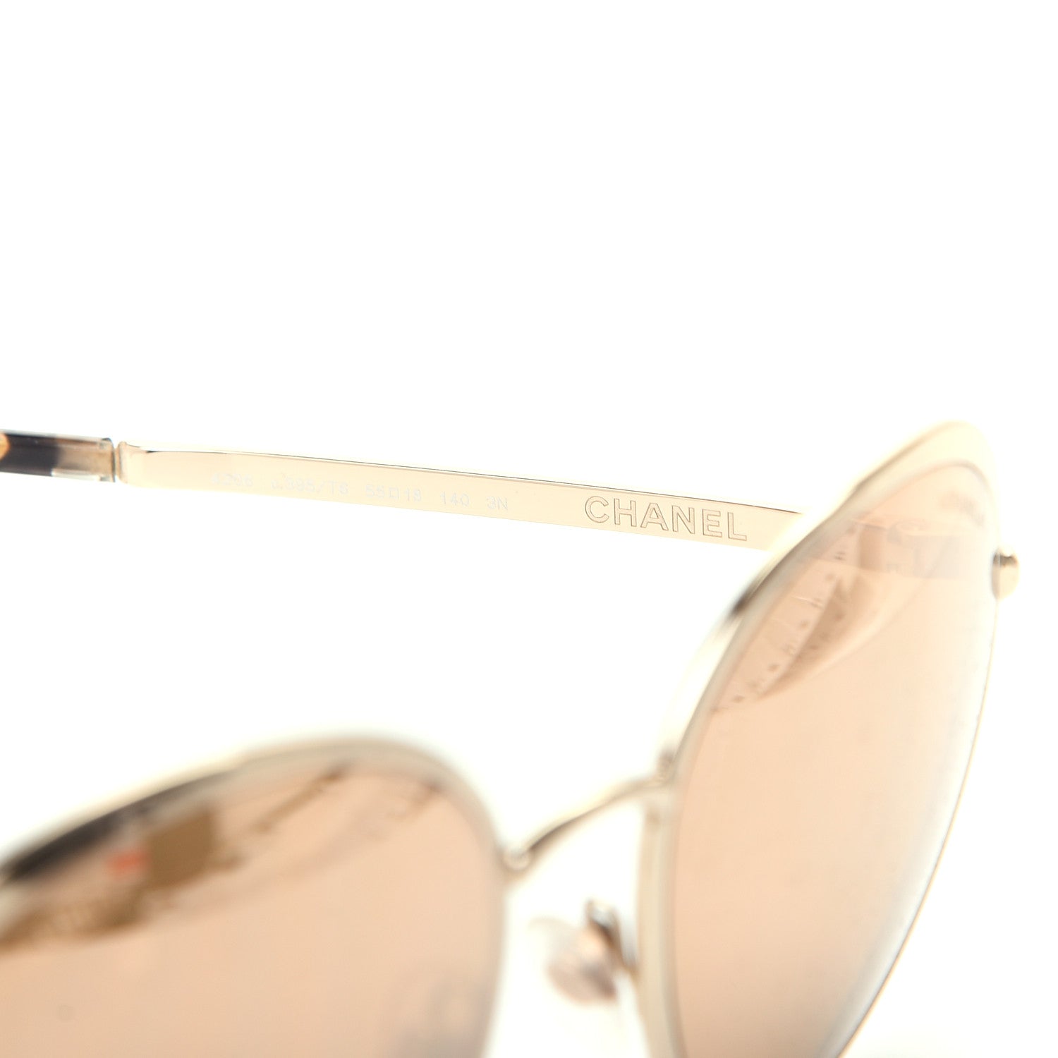 Chanel Round Mirror Sunglasses 4206 Gold 5 of 8