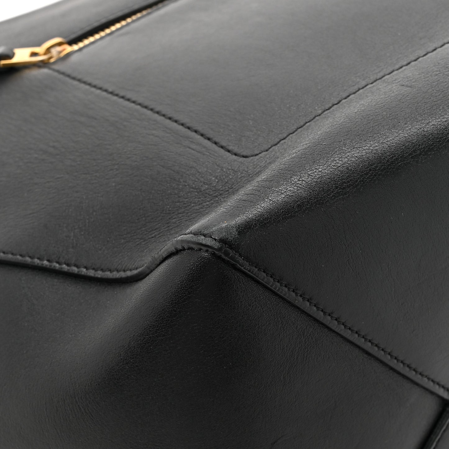 Natural Calfskin Medium Zipped Hobo Black