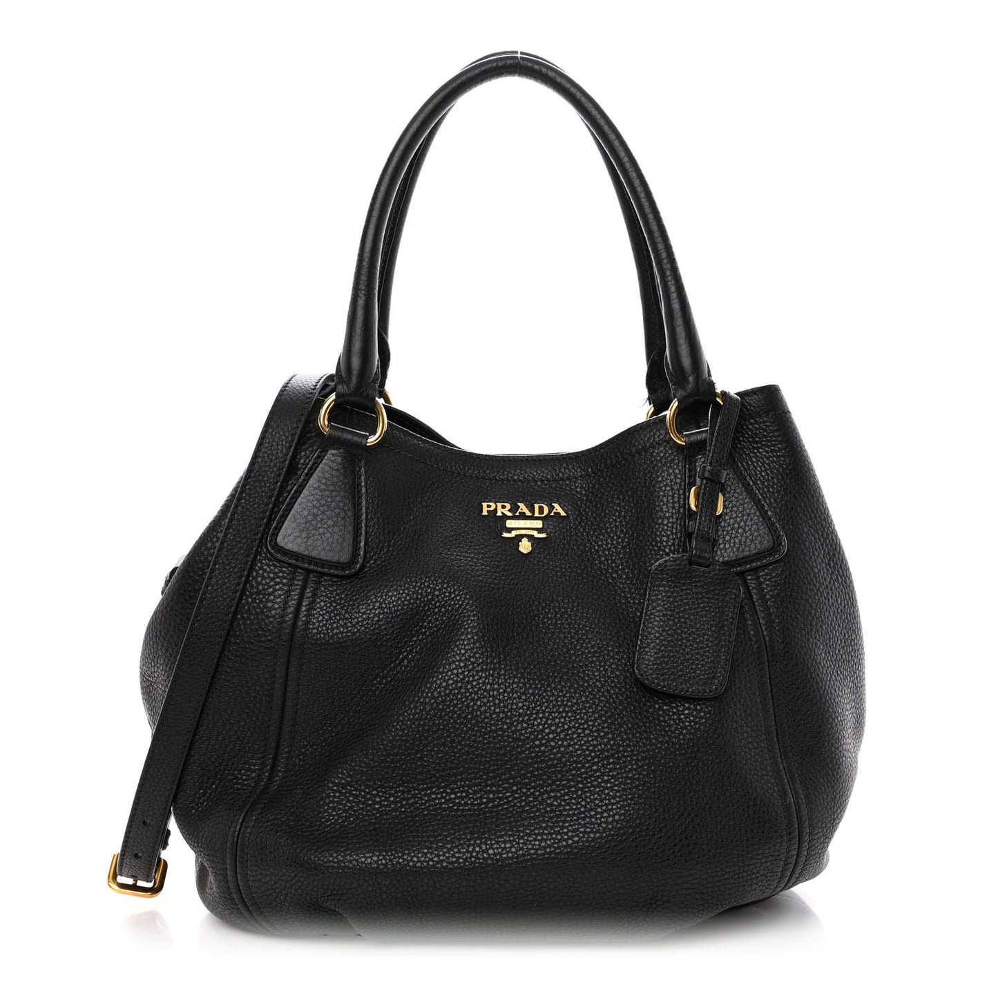 Vitello Daino Shoulder Bag Black