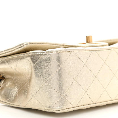 Chanel Metallic Lambskin Quilted Mini Rectangular Flap Gold 8 of 10